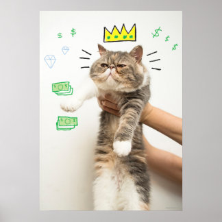 Poster Rich King Cat