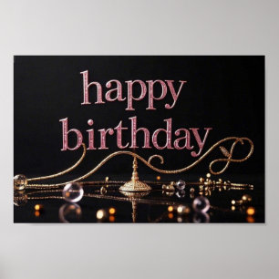 Poster Rich rose blanc luxueux élégant extravagant