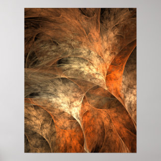 Poster Riches d'automne art fractal Imprimer