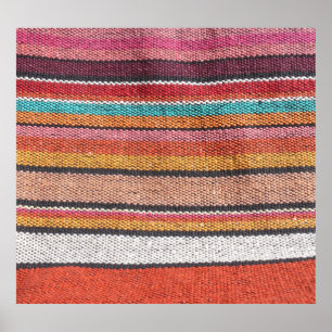 Poster Richesse du tapis : Textures mexicaines péruvienne