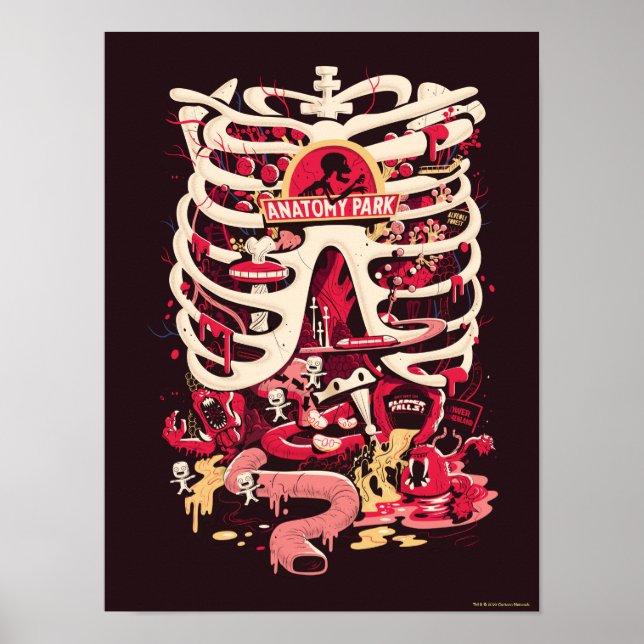 Poster RICK ET MORTY™ | Anatomie Park Rib Cage (Devant)