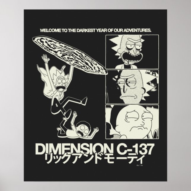 Poster RICK ET MORTY™ | Dimension C-137 (Devant)