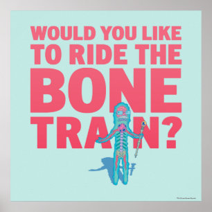 Poster RICK ET MORTY™ Parc anatomique - Train osseux