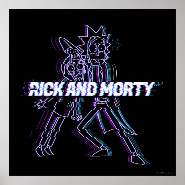Poster RICK ET MORTY™ | Rick Et Morty Glités (Devant)
