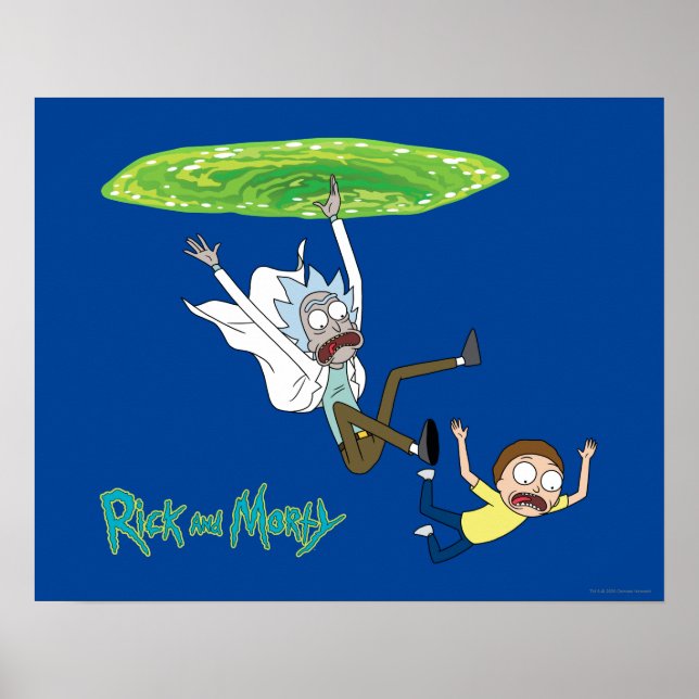 Poster RICK ET MORTY™ | Sortie du portail (Devant)