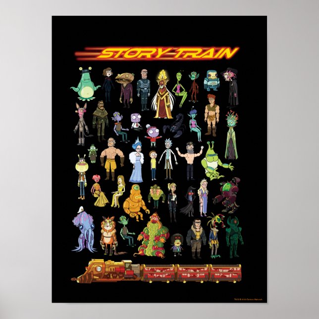 Poster RICK ET MORTY™ | Train d'histoire (Devant)