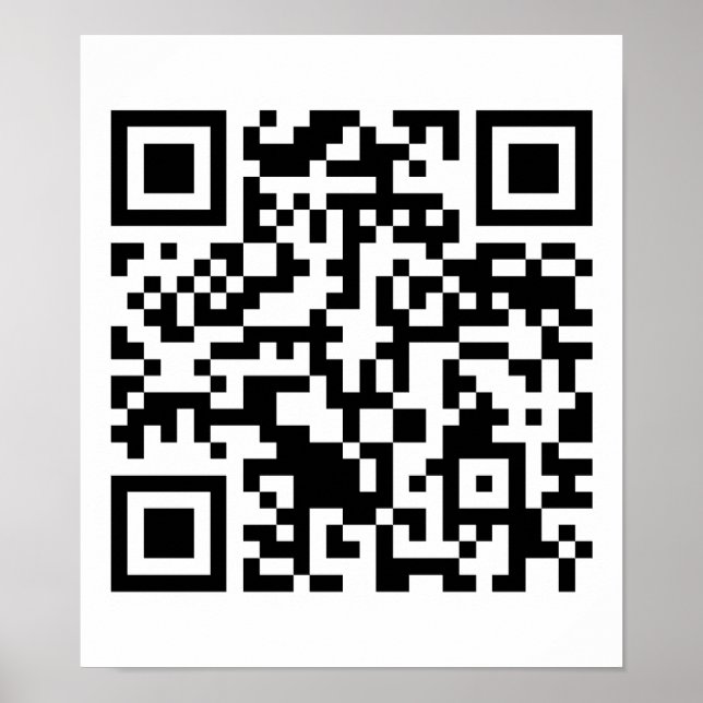 Poster Rick Roll QR Code Rickling (Devant)