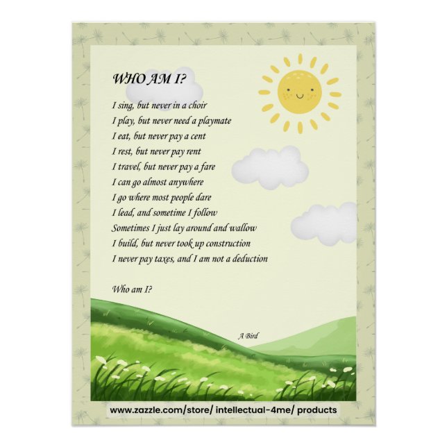 Poster Riddle Wall Art (Devant)