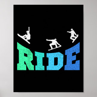 Poster Ride Snowboard Snowboard Snowboard Boys Snowboard