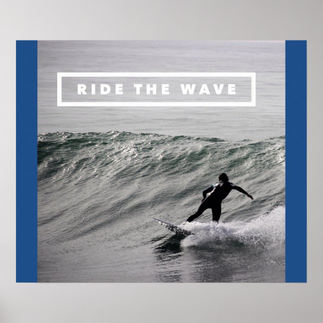 Poster Ride The Wave - Vidéo de surf motivationnel (Devant)