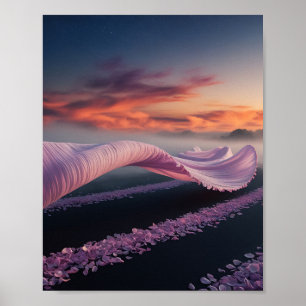 Poster Rideau avec pétales