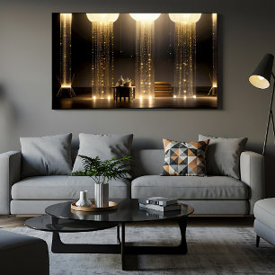 Poster Rideau de Lumière Dorée