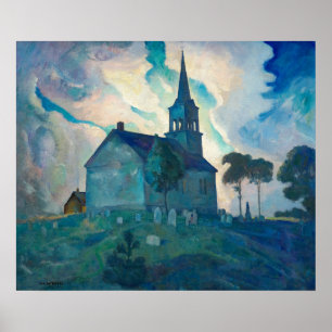 Poster Ridge Church par Newell Convers Wyeth