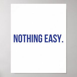 Poster Rien de facile Motivation Sport court Esprit Quot