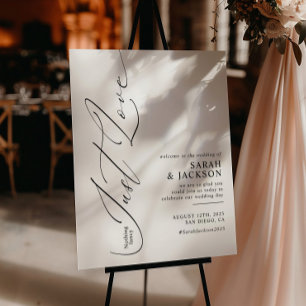 Poster Rien De Fancy Just Love Mariage moderne Accueil