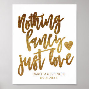 Poster Rien De Fancy Juste Amour   Micro Mariage Décontra