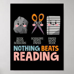 Poster Rien De Mieux Que De Lire Des Ciseaux Papier Rock