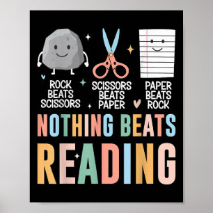 Poster Rien De Mieux Que De Lire Des Ciseaux Papier Rock