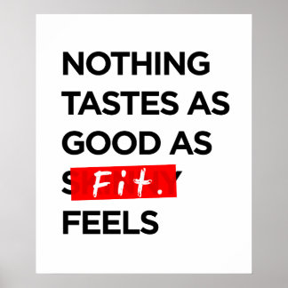 Poster Rien ne goûte aussi bon que l'estime FIT - Inspira