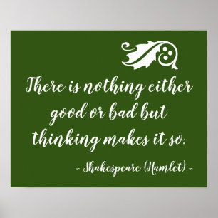 Poster Rien N'Est Beau, Mais Penser Shakespeare