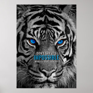 Poster Rien n'est impossible Citation Motivationnelle Tig