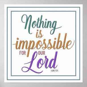 Poster Rien n'est impossible pour notre Seigneur Luc 1 37