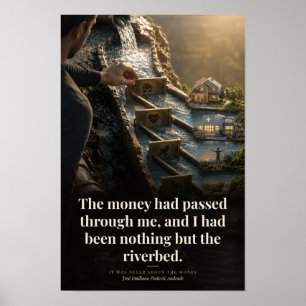 Poster Rien que le lit de la rivière Livre Citation Art
