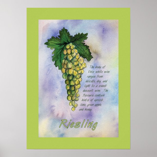 Poster Riesling Vin (Devant)