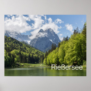 Poster Riessersee Alpes Garmisch Partenkirchen Bavière