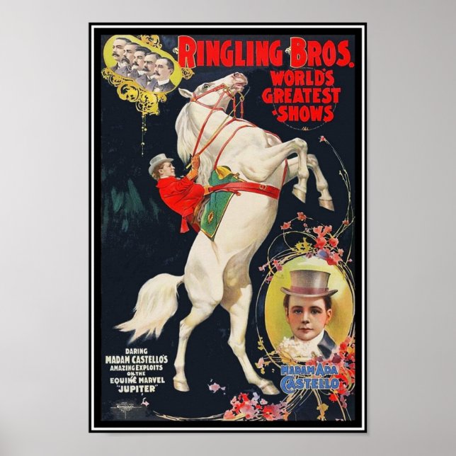 Poster Ringling Brothers Circus Madam Ada Castello (Vorne)