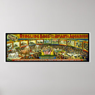 Poster Ringling Brothers Cirque "Aquarium Aviaire"