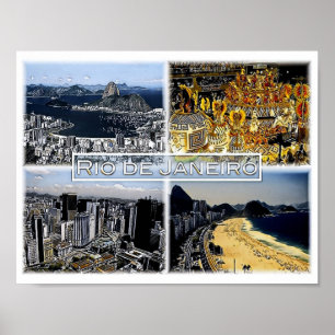 Poster Rio de Janeiro - Brazil - Mosaic -