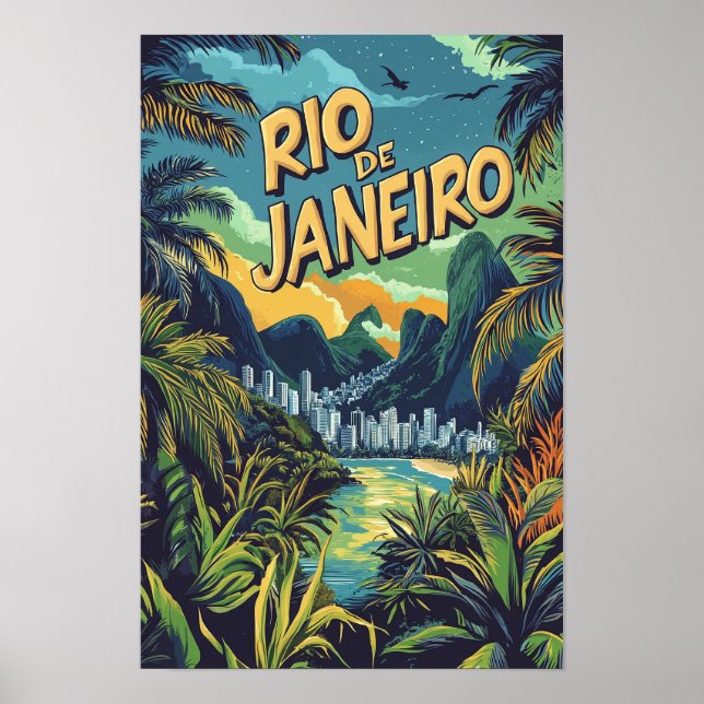 Poster Rio de Janeiro Brazil Travel (Devant)