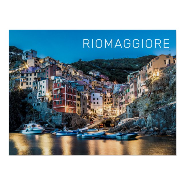 Poster Riomaggiore Cinque Terre La Spezia Italie Panorama (Devant)