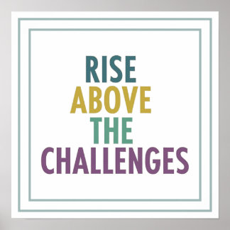 Poster Rise Above The Challenges Christian Growth Art