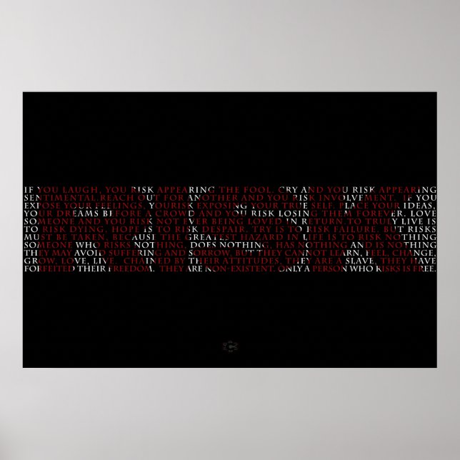 Poster Risque (Devant)