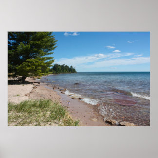 Poster Rivage du parc Brunette — Lac Supérieur, Michigan