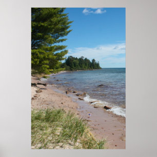 Poster Rivage du parc Brunette — Lac Supérieur, Michigan