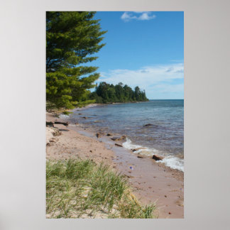 Poster Rivage du parc Brunette — Lac Supérieur, Michigan
