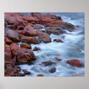 Poster Rivage rocheux avec de l'eau, Canada
