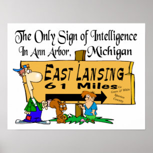 Poster Rivalence Imprimer Michigan State/Michigan