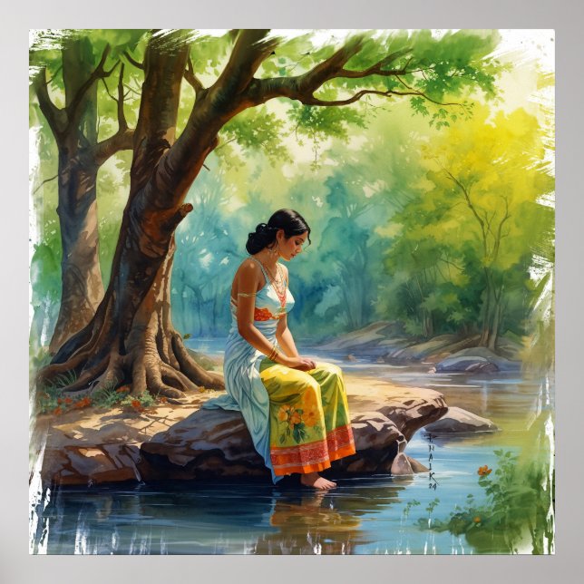 Poster River of Thoughts Wall Art (Devant)