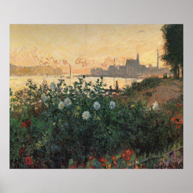 Poster Riverbank, Argenteuil - Claude Monet (Devant)
