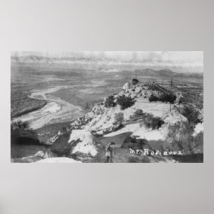 Poster Riverside, CA Mt. Rubidoux Vue aérienne