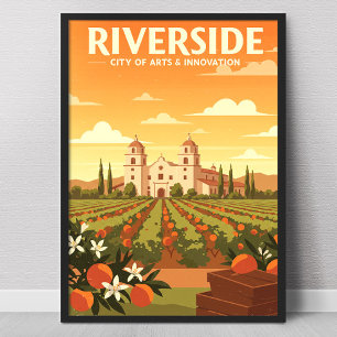 Poster Riverside Vintage