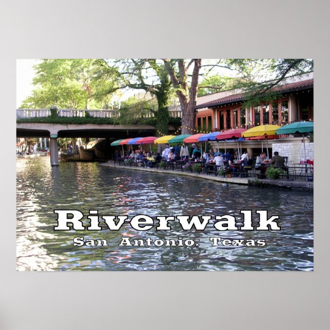 Poster Riverwalk, San Antonio, Texas (Devant)