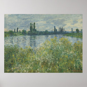Poster Rives de la Seine, Vétheuil, 1880 Vue sur la riv