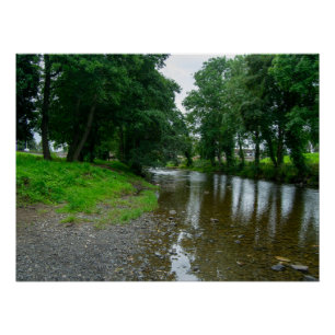 Poster Rives paisibles de la rivière Elwy à St Asaph