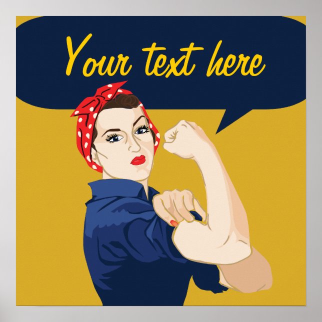 Poster Riveter Rosie personnalisable (Devant)