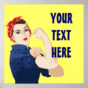 Poster Riveter Rosie personnalisable